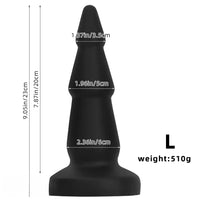 6.49in 8.07in 9.05in Liquid Silicone Soft Anal Dilator Trainer Anal Dildo