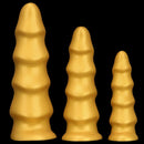 6.49in 8.26in 10.03in Golden Silicone Fantasy Dildo For Couples Intimacy