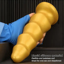 6.49in 8.26in 10.03in Golden Silicone Fantasy Dildo For Couples Intimacy