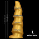 6.49in 8.26in 10.03in Golden Silicone Fantasy Dildo For Couples Intimacy