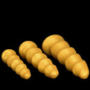 6.49in 8.26in 10.03in Golden Silicone Fantasy Dildo For Couples Intimacy