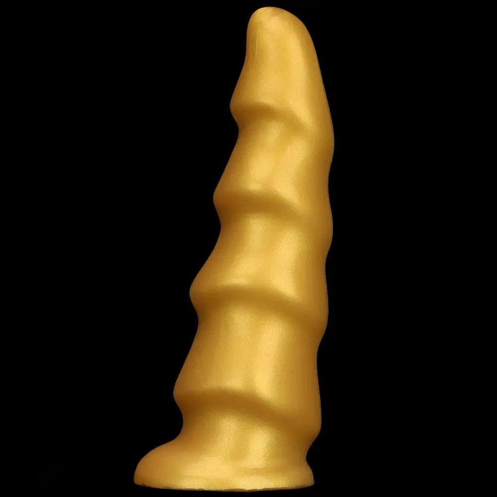 6.49in 8.26in 10.03in Golden Silicone Fantasy Dildo For Couples Intimacy