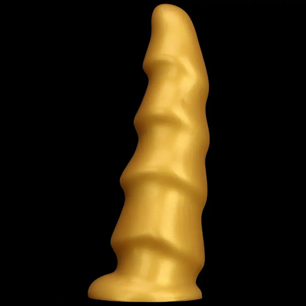 6.49in 8.26in 10.03in Golden Silicone Fantasy Dildo For Couples Intimacy