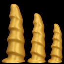 6.49in 8.26in 10.03in Golden Silicone Fantasy Dildo For Couples Intimacy