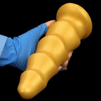 6.49in 8.26in 10.03in Golden Silicone Fantasy Dildo For Couples Intimacy