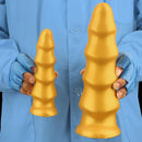 6.49in 8.26in 10.03in Golden Silicone Fantasy Dildo For Couples Intimacy