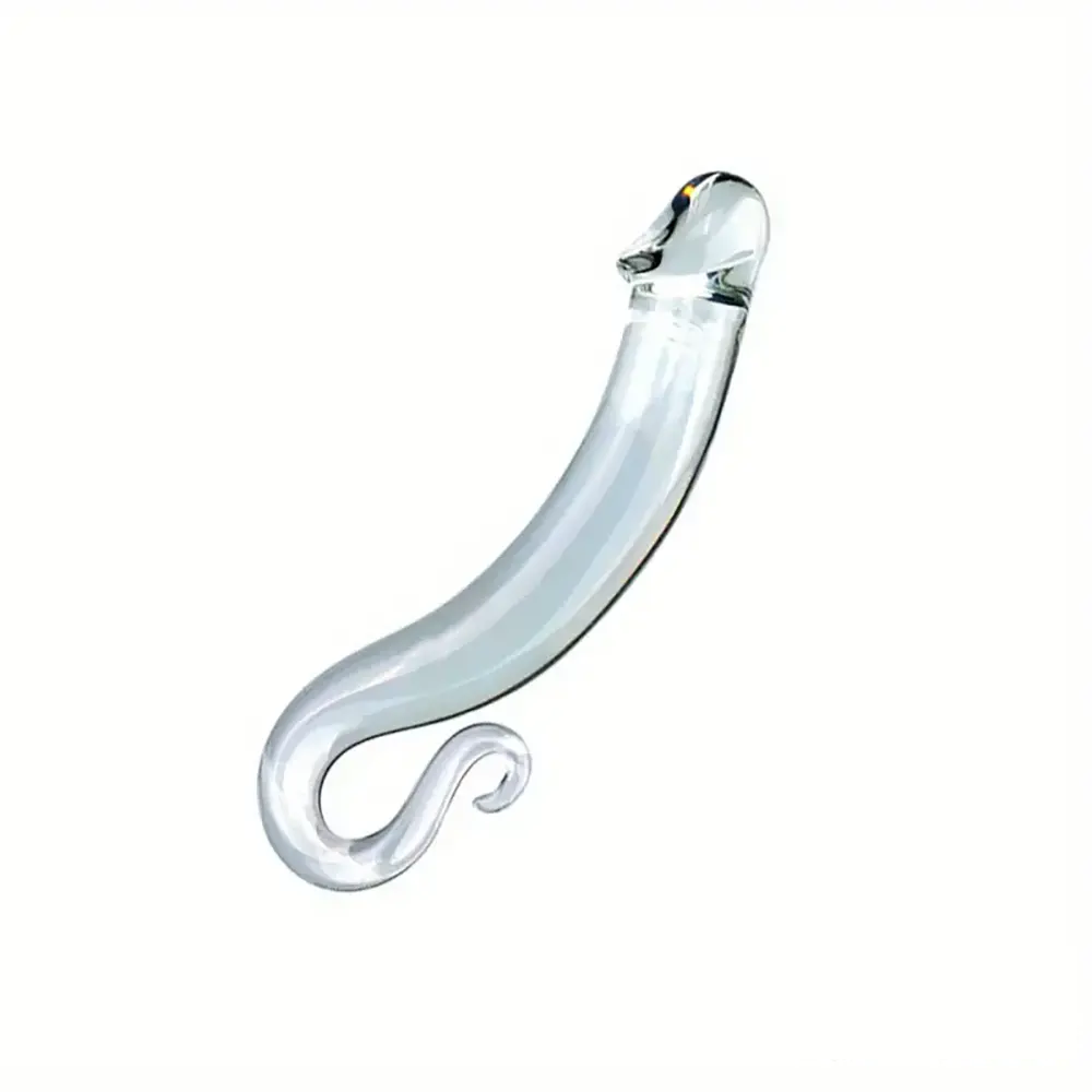 6.49in 8.26in Glass Dual Heads Dildo For Anal Vaginal Stimulation