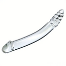 6.49in 8.26in Glass Dual Heads Dildo For Anal Vaginal Stimulation