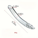 6.49in 8.26in Glass Dual Heads Dildo For Anal Vaginal Stimulation