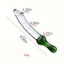 6.49in 8.26in Glass Dual Heads Dildo For Anal Vaginal Stimulation