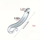 6.49in 8.26in Glass Dual Heads Dildo For Anal Vaginal Stimulation