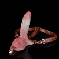 6.49in 8.46in Durable Manual Play Strap on Dual Density Silicone Solid Dildo