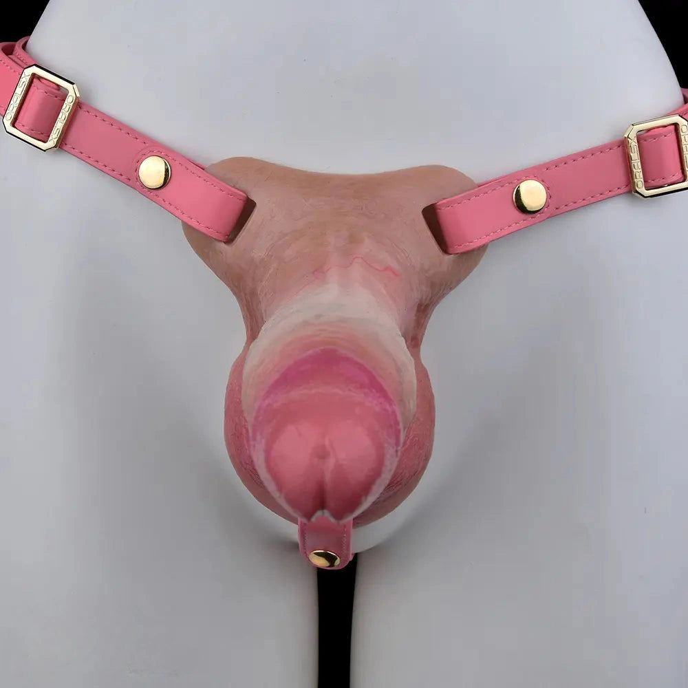 6.49in 8.46in Durable Manual Play Strap on Dual Density Silicone Solid Dildo