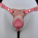 6.49in 8.46in Durable Manual Play Strap on Dual Density Silicone Solid Dildo