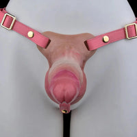 6.49in 8.46in Durable Manual Play Strap on Dual Density Silicone Solid Dildo