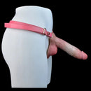 6.49in 8.46in Durable Manual Play Strap on Dual Density Silicone Solid Dildo