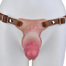 6.49in 8.46in Durable Manual Play Strap on Dual Density Silicone Solid Dildo