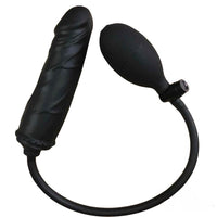 6.49in Black Silicone Inflatable Dildo Adult Sex Toy