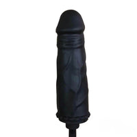6.49in Black Silicone Inflatable Dildo Adult Sex Toy