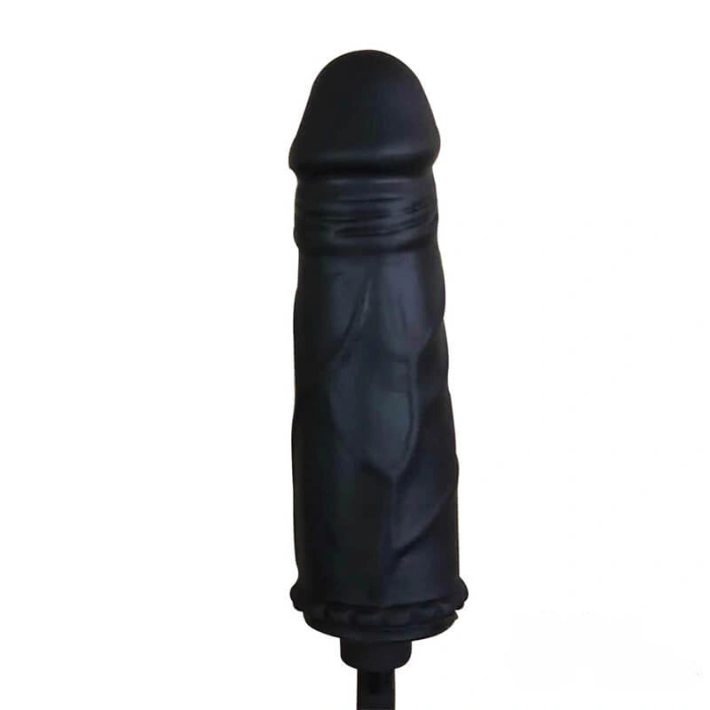 6.49in Black Silicone Inflatable Dildo Adult Sex Toy