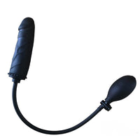 6.49in Black Silicone Inflatable Dildo Adult Sex Toy