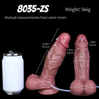 6.49in Double Layer Squirting Strap on Dildo Game Love Tool For Couples