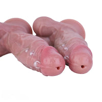 6.49in Double Layer Squirting Strap on Dildo Game Love Tool For Couples