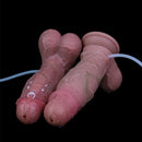 6.49in Double Layer Squirting Strap on Dildo Game Love Tool For Couples
