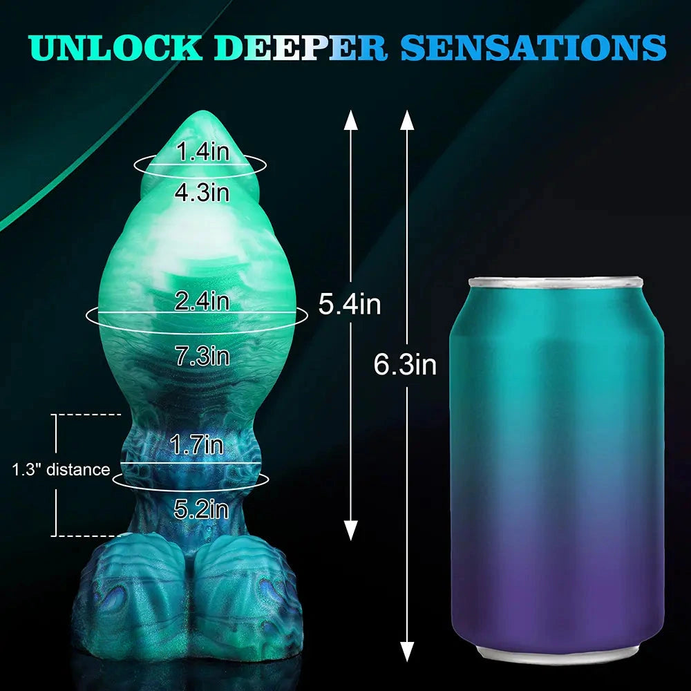 6.49in Fantasy Creature Knot Silicone Dildo with Suction Cup Base