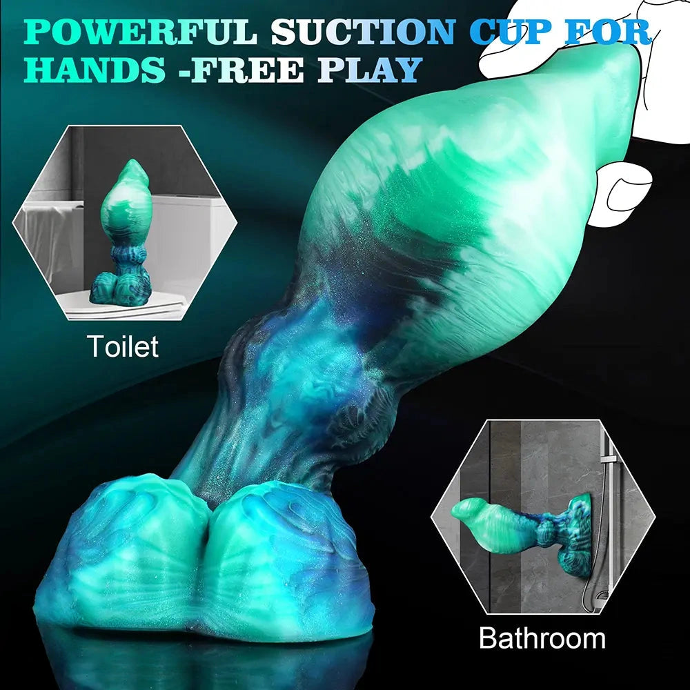 6.49in Fantasy Creature Knot Silicone Dildo with Suction Cup Base