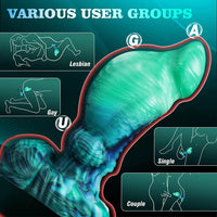 6.49in Fantasy Creature Knot Silicone Dildo with Suction Cup Base