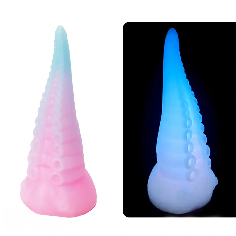 6.49in Luminous Soft Tentacle Octopus Silicone Animal Dildo For Anus
