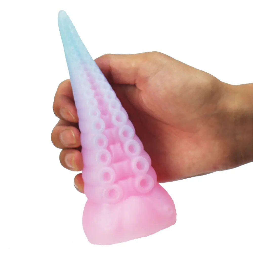 6.49in Luminous Soft Tentacle Octopus Silicone Animal Dildo For Anus