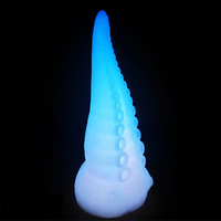 6.49in Luminous Soft Tentacle Octopus Silicone Animal Dildo For Anus