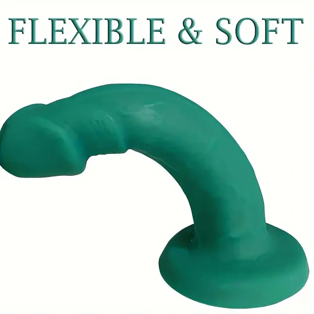 6.49in Real Lifelike Silicone Soft Dildo For Anus Vaginal Stimulation