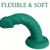 6.49in Real Lifelike Silicone Soft Dildo For Anus Vaginal Stimulation