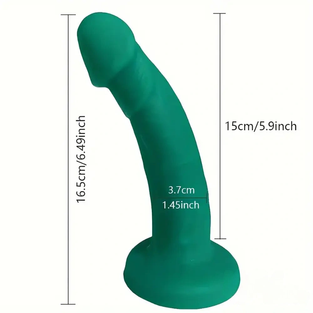 6.49in Real Lifelike Silicone Soft Dildo For Anus Vaginal Stimulation