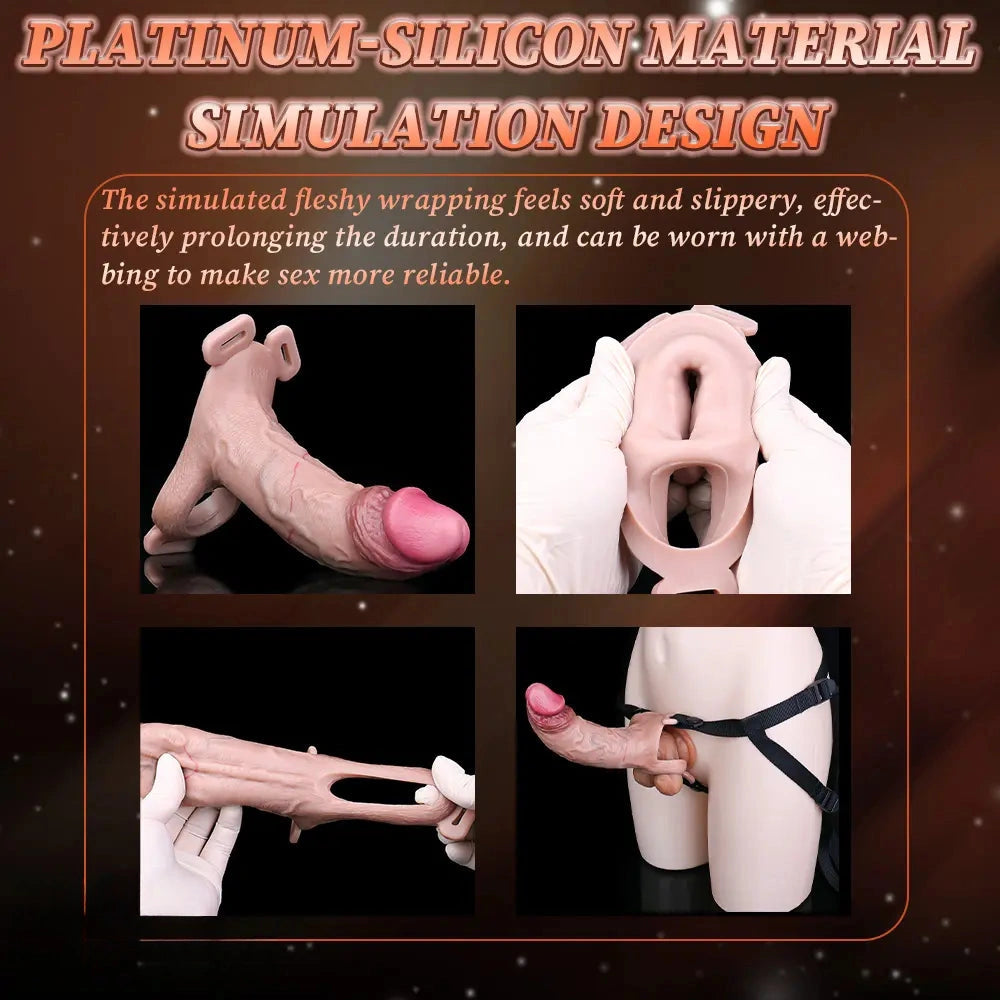 6.49in Strap on Penis Extender Cock Sleeve Dildo For Penis Supplies