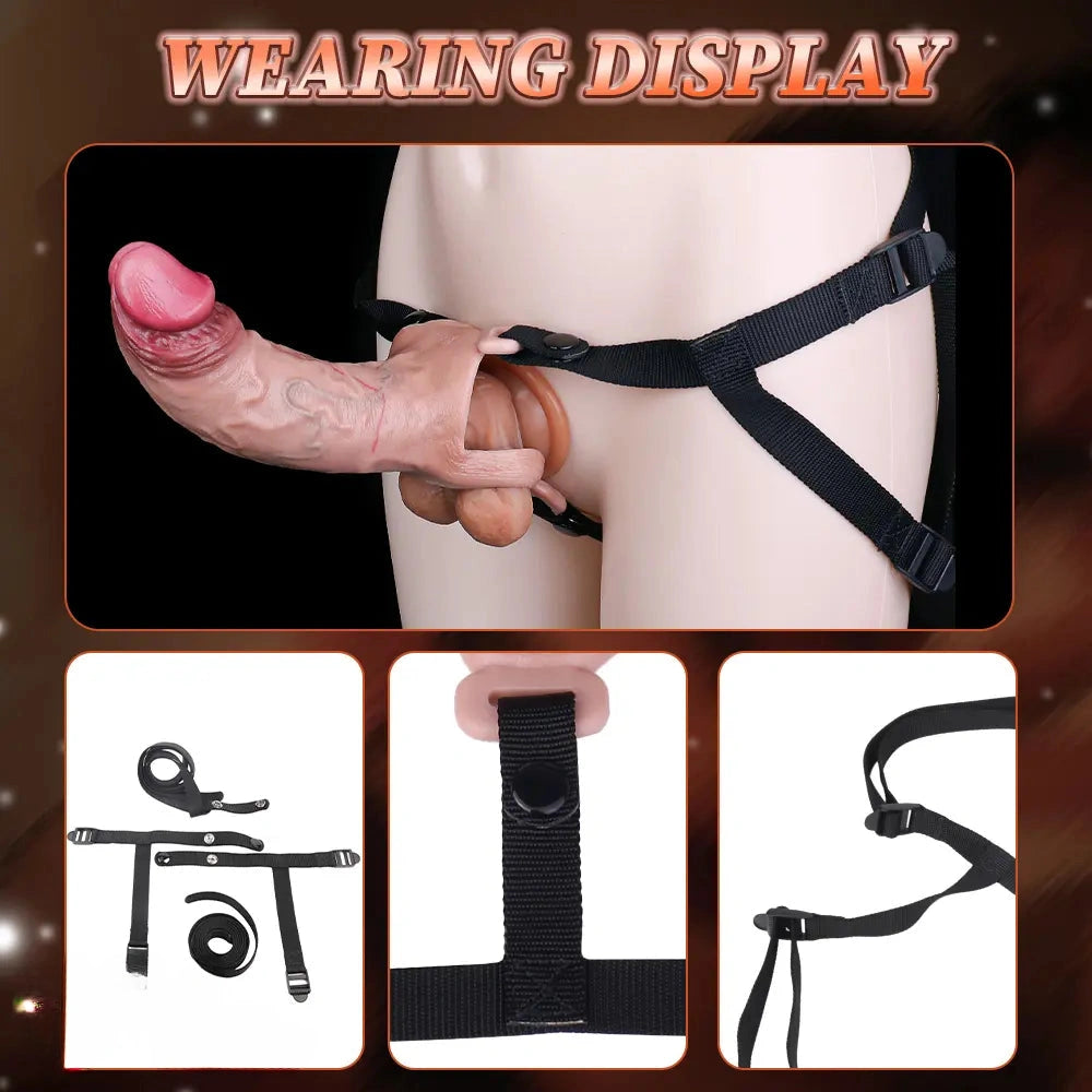 6.49in Strap on Penis Extender Cock Sleeve Dildo For Penis Supplies