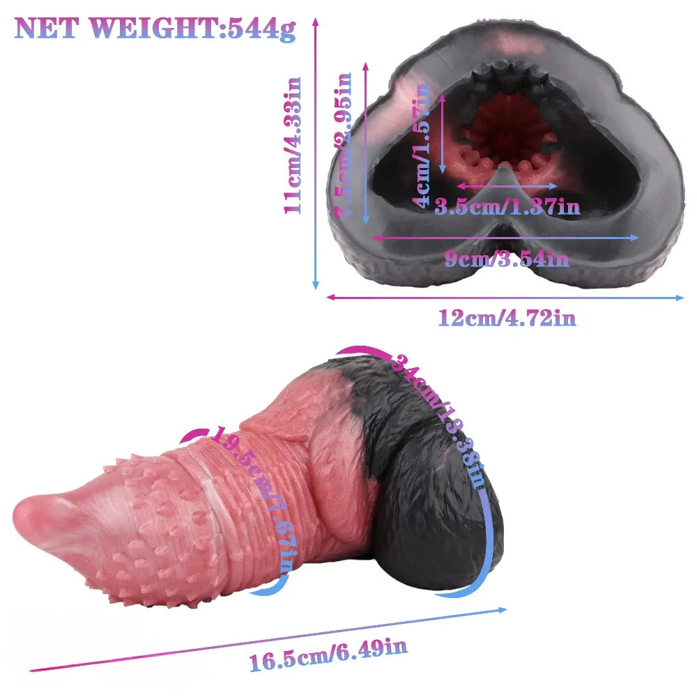 6.49in Tiger Alien-shaped Animal Male Masturbator Dildo For Vagina Sex
