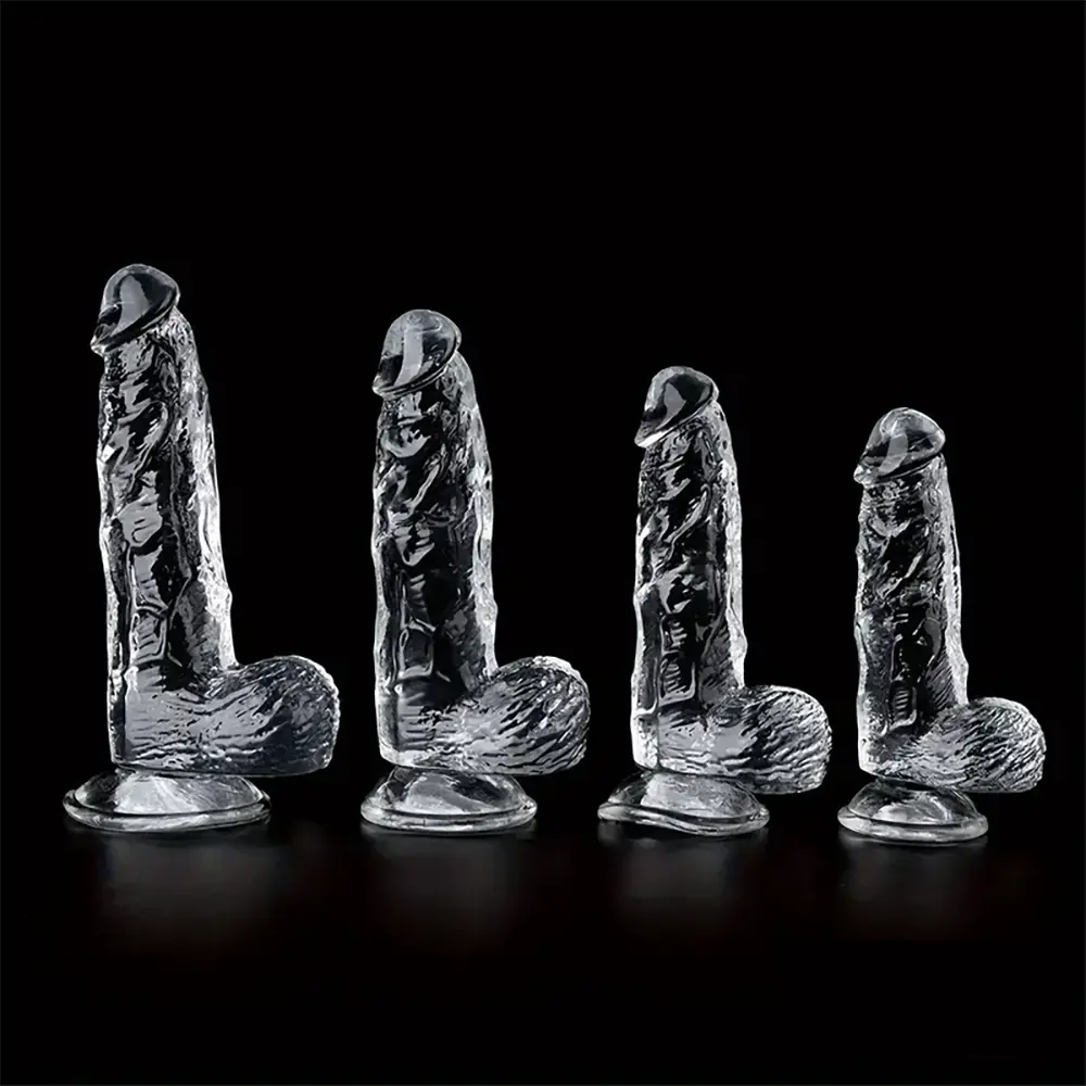 6.4in 7in 8in 9in Clear Real Cock Dildo For G-Spot Vaginal Sex Stimulation