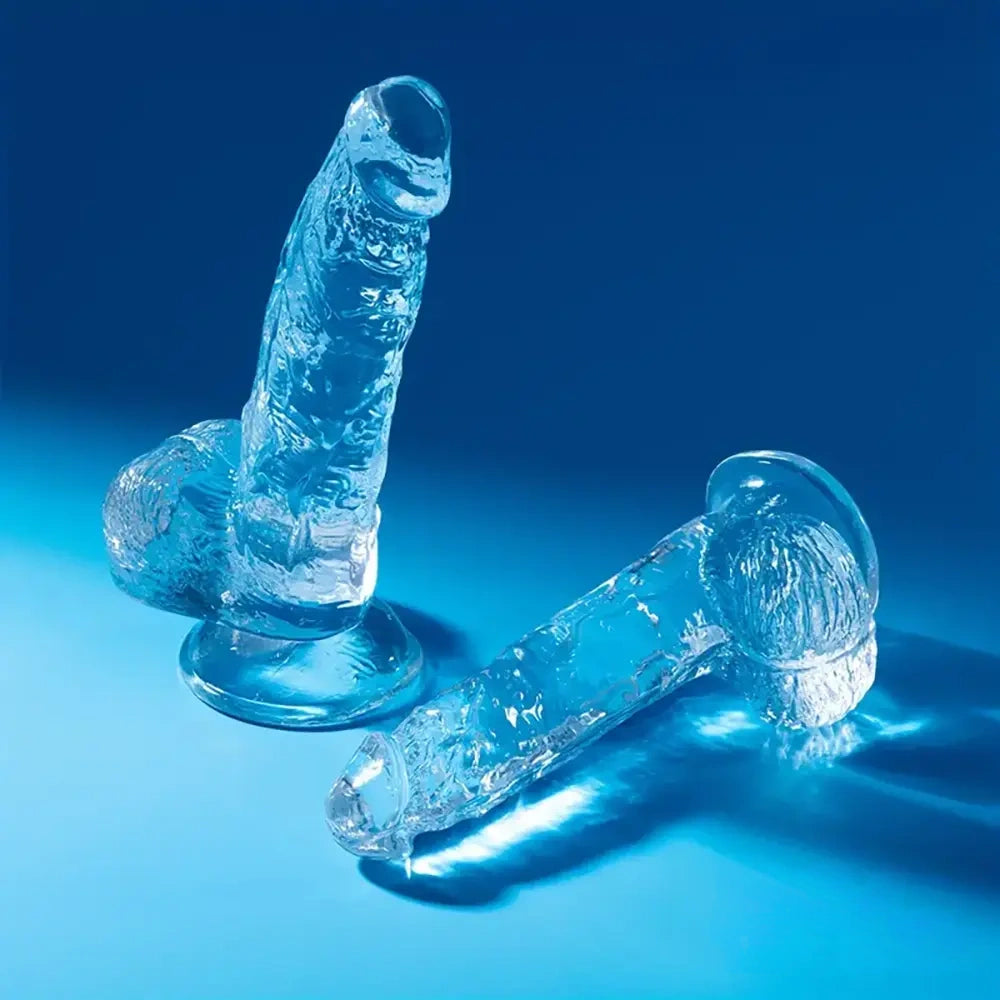 6.4in 7in 8in 9in Clear Real Cock Dildo For G-Spot Vaginal Sex Stimulation