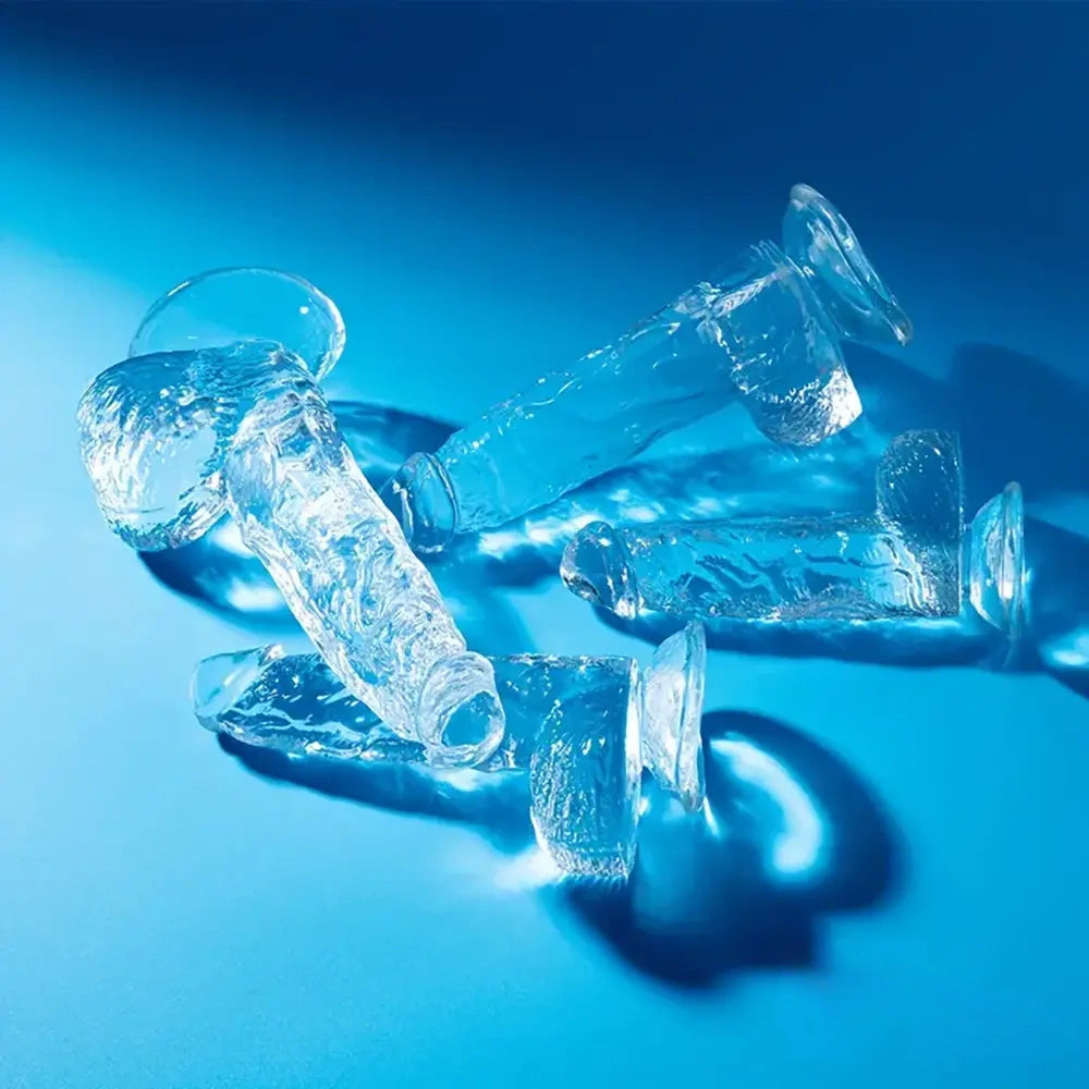 6.4in 7in 8in 9in Clear Real Cock Dildo For G-Spot Vaginal Sex Stimulation
