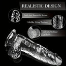 6.4in 7in 8in 9in Clear Real Cock Dildo For G-Spot Vaginal Sex Stimulation