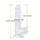 6.4in 7in 8in 9in Clear Real Cock Dildo For G-Spot Vaginal Sex Stimulation
