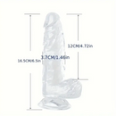 6.4in 7in 8in 9in Clear Real Cock Dildo For G-Spot Vaginal Sex Stimulation