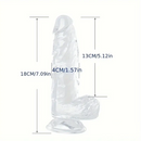 6.4in 7in 8in 9in Clear Real Cock Dildo For G-Spot Vaginal Sex Stimulation