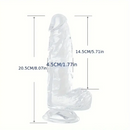 6.4in 7in 8in 9in Clear Real Cock Dildo For G-Spot Vaginal Sex Stimulation