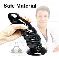 6.4in 8.4in Fantasy Big Black Dildo For Male Female Anal Vaginal Sex