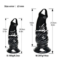 6.4in 8.4in Fantasy Big Black Dildo For Male Female Anal Vaginal Sex